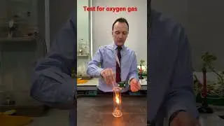 Газовый тест на кислород. Тест на кислород светящейся лучиной. #шорты