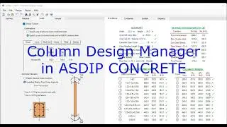 Column Design Manager in ASDIP CONCRETE