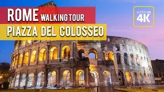 Colosseo at sunset  - Rome Walking Tour (Ultra HD 4k)