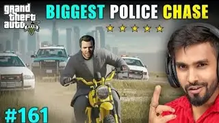 BIGGEST POLICE CHASE EVER in GTA 5 😱 | 5 Star Escape Challenge GAMEPLAY #161​#161​ #gta5​ #techno