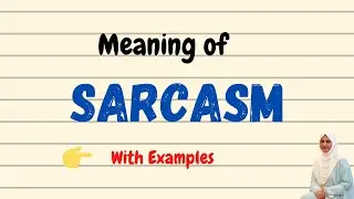 Daily vocabulary | Sarcasm Meaning | Vocabgram
