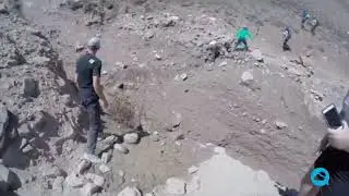 Впечатляющий и опасный селевой поток в Аконкагуа