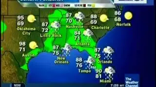 TWC Satellite Local Forecast on Dish Network- Aug. 28, 2010- 6:28PM PDT