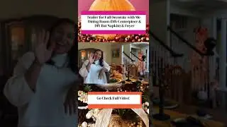 Trailer for Fall Decorate with Me - Dining Room (DIY Centerpiece & DIY Bat Napkin) & Foyer