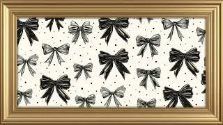 STUNNING black & white Bow l Framed TV Art l 2 hour loop