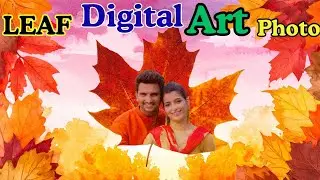 How To Create Leaf Effect Photo Design In CANVA, Digital Art Photo Creative Easy Hack  Step by Step