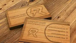 How To Make Wooden Business Card Design In Coreldraw | Professional Business Card Design