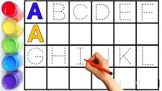 ABCD Writing Practice for Kids, ABCD, ABC Song, Alphabet, Dotted line tracing, Kids Song 