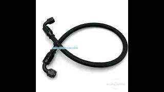 Nylon stainless steel braided PTFE hose assembly kit, can custom. #fuelhose #fuelline #ptfehose