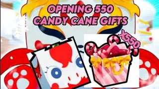 Opening 550 CandyCane Gifts In Pet Simulator 99 (First Vid!)