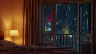 Cozy Rainy Night Ambience | Warm Bedroom Rain Sounds for Sleep