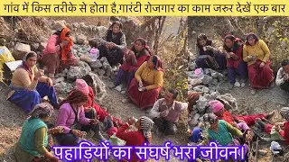 गांव में किस तरीके से होता है? गारंटी रोजगार का काम जरुर देखें एक बार पहाड़ियों का संघर्ष भरा जीवन।
