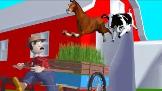 JUCA PA&Ccedil;OCA, o CAPIM, o CAVALO e a VACA, ANIMA&Ccedil;&Atilde;O 3D