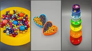 Mesmerizing Bead Fountain ✨ Marble Music Magic 🎶Colorful Ball Harmony 🌈 Reverse Bead Magic