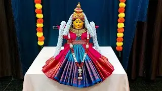 Varamahalakshmi saree draping with blouse piece | How to drape saree for varamahalakshmi
