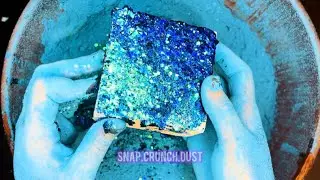 Chalk with Chunky Glitter and Oil - #oilART | Oddly Satisfying | ASMR | Sleep Aid | Anxiety Relief
