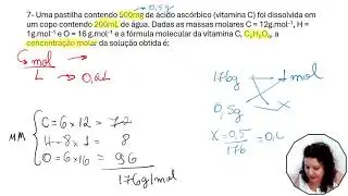 Exercícios - Química - Concentração