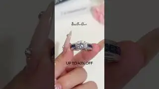 Moissanite With Channel Set Sapphire Accents Engagement Ring  #moissaniterings #engagementrings