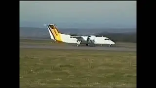 Brymon Airways de Havilland DHC-8 departing Bristol Airport 1993
