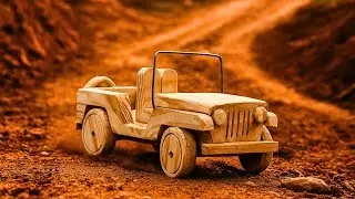 Transformei pedaços de madeira neste jeep incrível