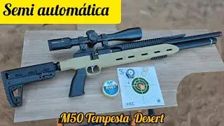 CARABINA SEMI-AUTO M50 TEMPESTA DESERT IMPORTAÇÃO QGK E EXCLUSIVIDADE MUNDO DA CARABINA