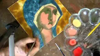 Mary Jane Miller,  Iconography and Meditation Egg Tempera Painting Demo