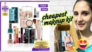 I tried NOY Cheapest makeup kit from myntra at 283/-only #eors  #makeup #myntra #makeuptutorial