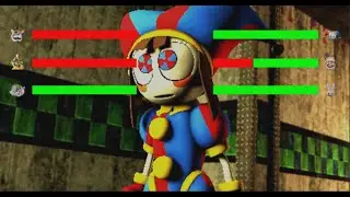 FNAF Security Breach vs The Amazing Digital Circus animation with HEALTHBARS