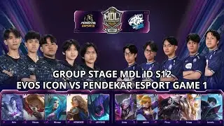 EVOS ICON VS PENDEKAR ESPORT GAME 1 GROUP STAGE MDL ID S12 - Mobile Legend Bang Bang Indonesia.