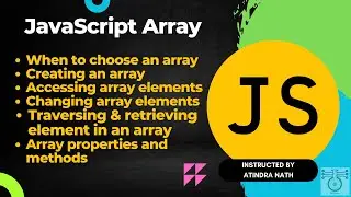 Javascript Arrays: Usage, Creation, Access, Change, Traverse, Properties, Methods #javascript #video