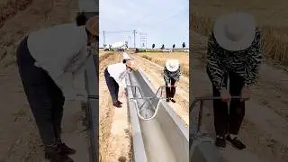 How Concrete Water Channels Are Built &mdash; The Machine Behind the Magic!#work