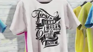 T Shirt Designs Ad Promotional Video Mockup 1920x1080