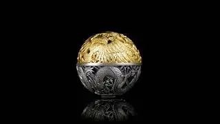 2023 Samoa 2 Ounce Dragon & Phoenix Filigree Spherical Silver Coin