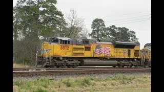 Union Pacific Train Action at Spring Junction (Spring, TX) 2/10/2019