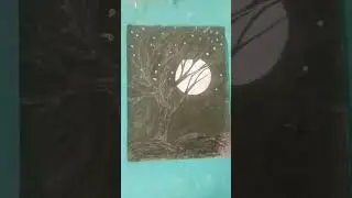 tree moon painting #short #viral #trending #tree moon