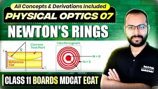 11 | Physical Optics 07 | Newton's Rings | Radius of Bright & Dark Rings | Interference | ECAT/MDCAT