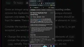 26. Remove Duplicates from Sorted Array | 2 Pointers | Editorial