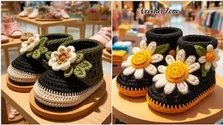 Crochet Baby Shoes Design Ideas | Easy & Cute Baby Booties. #crochet #diy #knitting 
