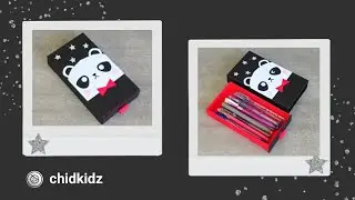 Kawaii Sweet Night Panda Pencil Case Cardboard [ 3 Minute Craft ]