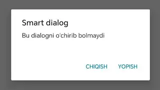 Smart dialog yasash kodni telegram kanalimizdan olishingiz mumkin