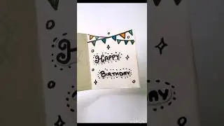 ✨ Aesthetic & Last minute birthday card idea✨#lastminutegift #cardideas #diy#shorts