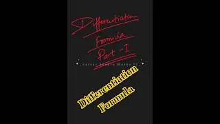 Important Differentiation Formulas in 40s! Part 1 #maths #shorts