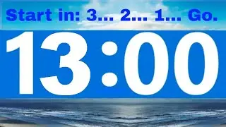 13 Minute Countdown Timer -Beep & Time Remaining at Each Minute * NO ADS DURING TIMER -No Music