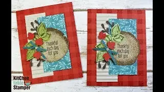 Stampin' Up! To Every Season Thankful Paper and Ink Card Tutorial 2 of 4 Kitchen Table Stamper