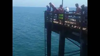 Crazy guy from utah jumps off Oceanside pier