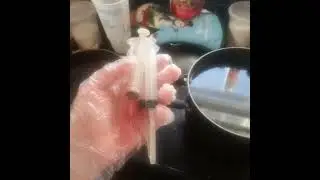 Easy Growing mushrooms making sterilized syringes filled with water part 1