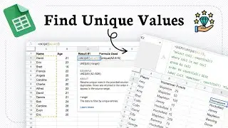 How to Find Unique Values in Google Sheets (find distinct items)