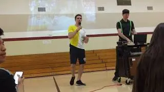 American Ninja Warrior Sean Bryan does a Backflip for kids!