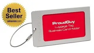 Best Luggage Tags Reviews ProudGuy ID Tag Silver Metal Review Video Training