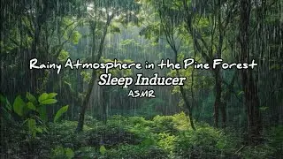 The soothing atmosphere of rain in a pine forest,a sleep-inducing experience #asmrsounds #asmrvideos